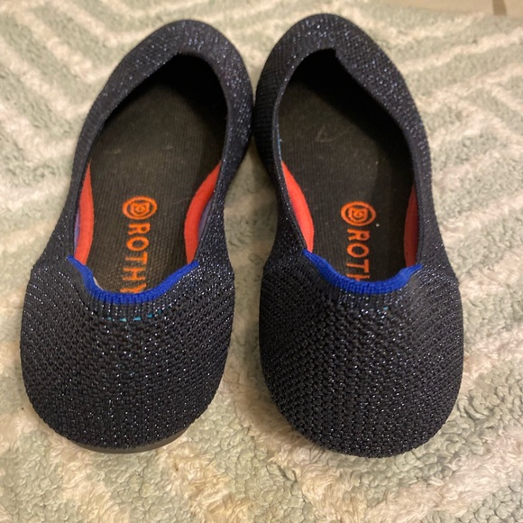 Limited edition Rothy’s ballet flats. Dark blue metallic lattice stitch - Picture 3 of 3